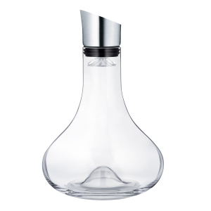 Blomus Dekantierkaraffe ALPHA, Aus mattiertem Edelstahl, Klarglas, H 26,5 cm, Ø 18 cm Blomus Dekantierkaraffe ALPHA, Aus mattiertem Edelstahl, Klarglas, H 26,5 cm, Ø 18 cm