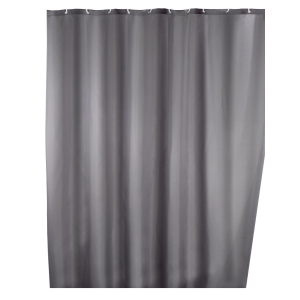 WENKO UNI Anti-Schimmel Duschvorhang UNI, Antibakteriell beschichtet, Waschbar, Maße: 180 x 200 cm, Farbe: Grey / Grau WENKO UNI Anti-Schimmel Duschvorhang UNI, Antibakteriell beschichtet, Waschbar, Maße: 180 x 200 cm, Farbe: Grey / Grau