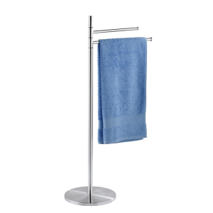 WENKO Pieno Handtuchständer, Zwei bewegliche Stangen aus rostfreiem Edelstahl, Maße: 25 x 89 x 45 cm, Farbe: Silber, satiniert WENKO Pieno Handtuchständer, Zwei bewegliche Stangen aus rostfreiem Edelstahl, Maße: 25 x 89 x 45 cm, Farbe: Silber, satiniert