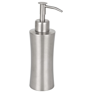 WENKO Pieno Seifenspender, 125 ml, Nachfüllbar, aus rostfreiem Edelstahl, Fassungsvermögen: 125 ml, Silber / Satiniert WENKO Pieno Seifenspender, 125 ml, Nachfüllbar, aus rostfreiem Edelstahl, Fassungsvermögen: 125 ml, Silber / Satiniert