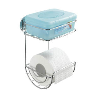 WENKO Turbo-Loc WC-Rollenhalter mit Ablage, Befestigen ohne Bohren - mit Spezial-Klebepad, Maße: 16,5 x 24,5 x 14 cm WENKO Turbo-Loc WC-Rollenhalter mit Ablage, Befestigen ohne Bohren - mit Spezial-Klebepad, Maße: 16,5 x 24,5 x 14 cm