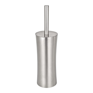 WENKO Pieno WC-Garnitur, Edelstahl rostfrei, Geschlossener WC-Bürstenhalter, Taillierte Form, Maße: Ø 10,1 x 37,5 cm, Farbe: Silber satiniert / matt WENKO Pieno WC-Garnitur, Edelstahl rostfrei, Geschlossener WC-Bürstenhalter, Taillierte Form, Maße: Ø 10,1 x 37,5 cm, Farbe: Silber satiniert / matt