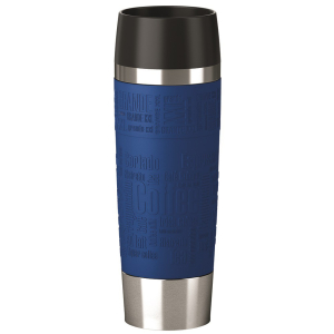 EMSA Travel Mug Grande Isolierbecher mit Quick Press Verschluss, Soft-Touch Griffelemente für sicheren Halt, Fassungsvermögen: 500 ml, Farbe: blau EMSA Travel Mug Grande Isolierbecher mit Quick Press Verschluss, Soft-Touch Griffelemente für sicheren Halt, Fassungsvermögen: 500 ml, Farbe: blau