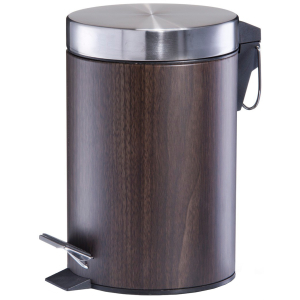Zeller Treteimer - 3 Liter, Herausnehmbarer Inneneimer, Maße: Ø 17 x 26 cm, Walnussdekor Zeller Treteimer - 3 Liter, Herausnehmbarer Inneneimer, Maße: Ø 17 x 26 cm, Walnussdekor