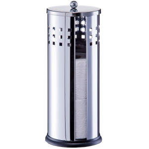 Zeller Toilettenrollenhalter Edelstahl, Stilvolle Möglichkeit der Rollenaufbewahrung, Maße: Ø 14,5 x 35 cm, Farbe: silber Zeller Toilettenrollenhalter Edelstahl, Stilvolle Möglichkeit der Rollenaufbewahrung, Maße: Ø 14,5 x 35 cm, Farbe: silber