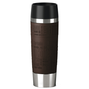 EMSA Travel Mug Grande Isolierbecher mit Quick Press Verschluss, Soft-Touch Griffelemente für sicheren Halt, Fassungsvermögen: 500 ml, Farbe: braun EMSA Travel Mug Grande Isolierbecher mit Quick Press Verschluss, Soft-Touch Griffelemente für sicheren Halt, Fassungsvermögen: 500 ml, Farbe: braun