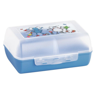 EMSA Variabolo Anton Ant Clipbox mit Trennwand, Beidseitig zu öffnen und platzsparend ineinander stapelbar, Farbe: blau mit Motiv, Maße: 16 x 11 x 7 cm EMSA Variabolo Anton Ant Clipbox mit Trennwand, Beidseitig zu öffnen und platzsparend ineinander stapelbar, Farbe: blau mit Motiv, Maße: 16 x 11 x 7 cm
