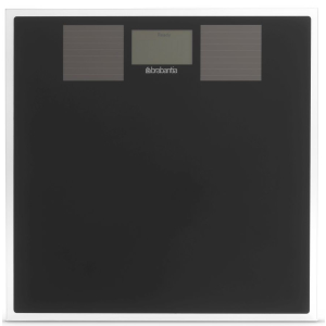 Brabantia Solarbetriebene Personenwaage, Funktioniert ohne Batterien, Große Kapazität, max. 160 kg, Farbe: schwarz Brabantia Solarbetriebene Personenwaage, Funktioniert ohne Batterien, Große Kapazität, max. 160 kg, Farbe: schwarz