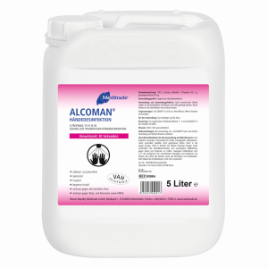 Meditrade ALCOMAN® Händedesinfektionsmittel, Schnelle, umfassende hygienische und chirurgische Händedesinfektion, 5 Liter - Kanister Meditrade ALCOMAN® Händedesinfektionsmittel, Schnelle, umfassende hygienische und chirurgische Händedesinfektion, 5 Liter - Kanister