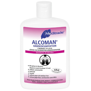 Meditrade ALCOMAN® Händedesinfektionsmittel, Schnelle, umfassende hygienische und chirurgische Händedesinfektion, 150 ml - Flasche Meditrade ALCOMAN® Händedesinfektionsmittel, Schnelle, umfassende hygienische und chirurgische Händedesinfektion, 150 ml - Flasche
