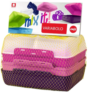 EMSA Variabolo Clipbox, Brotdose, 4-teilig + Trenner, GIRLS EMSA Variabolo Clipbox, Brotdose, 4-teilig + Trenner, GIRLS