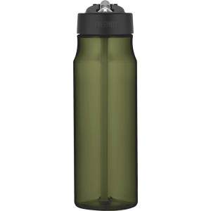 Thermos Tritan Straw Trinkflasche, Mit Flip-up Trinkhalm für bequemes Trinken, Farbe: Olive Thermos Tritan Straw Trinkflasche, Mit Flip-up Trinkhalm für bequemes Trinken, Farbe: Olive