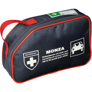 MONZA Verbandtasche, 5-eckige Verbandtasche für Kraftfahrzeuge aus Nylon, DIN 13 164 MONZA Verbandtasche, 5-eckige Verbandtasche für Kraftfahrzeuge aus Nylon, DIN 13 164