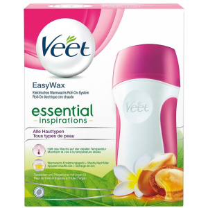 Veet EasyWax Elektrisches Warmwachs Roll-On-System, Zur Erhitzung von Wachs mit einem Roll-On-Applikator, 1 Set Veet EasyWax Elektrisches Warmwachs Roll-On-System, Zur Erhitzung von Wachs mit einem Roll-On-Applikator, 1 Set
