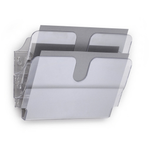 DURABLE Flexiplus 2 A4 Prospektspender, Wandprospektspender bestehend aus zwei Fächern, 1 Set = 2 Prospektspender, Farbe: transparent DURABLE Flexiplus 2 A4 Prospektspender, Wandprospektspender bestehend aus zwei Fächern, 1 Set = 2 Prospektspender, Farbe: transparent