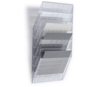DURABLE Flexiboxx 6 A4 Prospektspender-Set, Wandprospektspenderset bestehend aus sechs Fächern, 1 Set = 6 Prospektspender, Farbe: transparent DURABLE Flexiboxx 6 A4 Prospektspender-Set, Wandprospektspenderset bestehend aus sechs Fächern, 1 Set = 6 Prospektspender, Farbe: transparent
