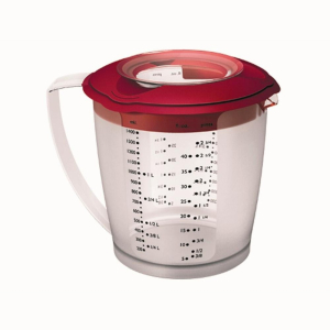 WESTMARK Helena Rührbecher mit Deckel, Zweigeteilter Deckel und Ausgießer (Sieb-Funktion), Fassungsvermögen: 1400 ml WESTMARK Helena Rührbecher mit Deckel, Zweigeteilter Deckel und Ausgießer (Sieb-Funktion), Fassungsvermögen: 1400 ml
