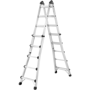Hailo MTL Alu-Multifunktions-Teleskopleiter, Zusammenschiebbar, mit Sicherheitsgelenken & Rastgriffen zur Höhenverstellung, 4 x 5 Sprossen, max. Arbeitshöhe: 515 cm (als Anlegeleiter) Hailo MTL Alu-Multifunktions-Teleskopleiter, Zusammenschiebbar, mit Sicherheitsgelenken & Rastgriffen zur Höhenverstellung, 4 x 5 Sprossen, max. Arbeitshöhe: 515 cm (als Anlegeleiter)