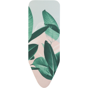 Brabantia Bügeltischbezug C, Baumwollbezug mit 4 mm Schaumstoff und Filz 4 mm, 124 x 45 cm, Tropical Leaves Brabantia Bügeltischbezug C, Baumwollbezug mit 4 mm Schaumstoff und Filz 4 mm, 124 x 45 cm, Tropical Leaves