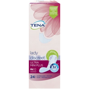 TENA Lady Discreet Ultra Mini Plus Slipeinlagen, Hygieneeinlagen schließen Gerüche und Flüssigkeit sofort ein, 1 Karton = 6 x 24 Slipeinlagen = 144 Slipeinlagen TENA Lady Discreet Ultra Mini Plus Slipeinlagen, Hygieneeinlagen schließen Gerüche und Flüssigkeit sofort ein, 1 Karton = 6 x 24 Slipeinlagen = 144 Slipeinlagen