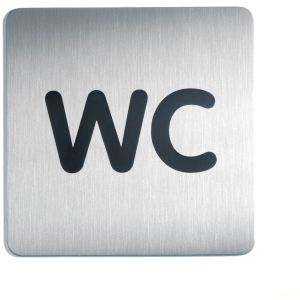 DURABLE Picto Quadratisch WC, Eignen sich insbesondere für die gute Lesbarkeit an großen Flächen, Farbe: metallic silber DURABLE Picto Quadratisch WC, Eignen sich insbesondere für die gute Lesbarkeit an großen Flächen, Farbe: metallic silber