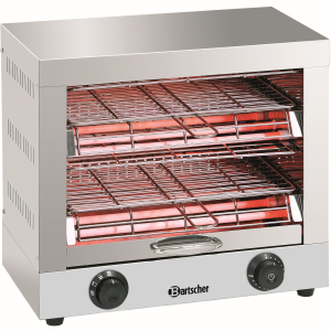 Bartscher Toast- /Überbackgerät, Toastbackgerät aus Edelstahl, inkl. eine Toastzange, Maße: 440 x 260 x 400 mm, doppelt Bartscher Toast- /Überbackgerät, Toastbackgerät aus Edelstahl, inkl. eine Toastzange, Maße: 440 x 260 x 400 mm, doppelt