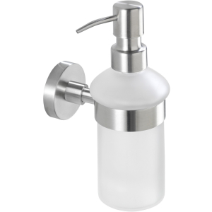 WENKO Bosio Seifenspender, 200 ml, Abnehm- und nachfüllbarer Seifendosierer aus satiniertem Glas, Edelstahl/ Glas WENKO Bosio Seifenspender, 200 ml, Abnehm- und nachfüllbarer Seifendosierer aus satiniertem Glas, Edelstahl/ Glas