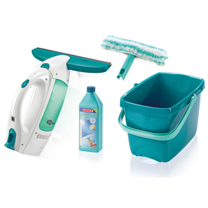 LEIFHEIT Dry & Clean Fenstersauger Set, 4-teilig, Scheibensauger mit Einwascher, Eimer und Glasreiniger-Konzentrat, 1 Set LEIFHEIT Dry & Clean Fenstersauger Set, 4-teilig, Scheibensauger mit Einwascher, Eimer und Glasreiniger-Konzentrat, 1 Set