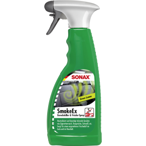 SONAX SmokeEx Geruchskiller & Frische-Spray Green Lemon, Entfernt unangenehme Gerüche zuverlässig und lang anhaltend, 500 ml - PET-Sprühflasche SONAX SmokeEx Geruchskiller & Frische-Spray Green Lemon, Entfernt unangenehme Gerüche zuverlässig und lang anhaltend, 500 ml - PET-Sprühflasche