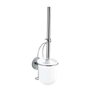 WENKO Milazzo Vacuum-Loc Wand WC-Garnitur, Befestigen ohne Bohren - Einzigartiges Saugsystem, Maße: 10 x 36,5 x 12 cm, Farbe: Silber / Weiß WENKO Milazzo Vacuum-Loc Wand WC-Garnitur, Befestigen ohne Bohren - Einzigartiges Saugsystem, Maße: 10 x 36,5 x 12 cm, Farbe: Silber / Weiß