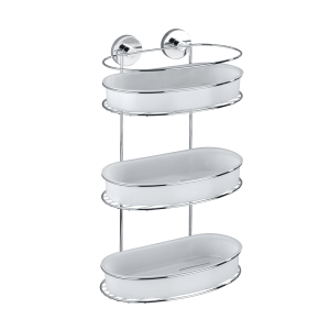 WENKO Milazzo Vacuum-Loc Wandregal, Befestigen ohne Bohren - Einzigartiges Saugsystem , 3 Etagen, Maße: 28 x 47,5 x 15 cm, Farbe: Silber / Weiß WENKO Milazzo Vacuum-Loc Wandregal, Befestigen ohne Bohren - Einzigartiges Saugsystem , 3 Etagen, Maße: 28 x 47,5 x 15 cm, Farbe: Silber / Weiß