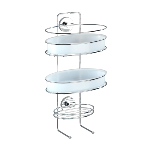 WENKO Milazzo Vacuum-Loc Duschdiener, Befestigen ohne Bohren - Einzigartiges Saugsystem, Maße: 26 x 58 x 18 cm, Farbe: Silber WENKO Milazzo Vacuum-Loc Duschdiener, Befestigen ohne Bohren - Einzigartiges Saugsystem, Maße: 26 x 58 x 18 cm, Farbe: Silber
