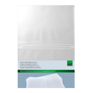Sigel Doppel-Transparenthüllen, Klarsichthülle für Speisekarten-Mappen mit Gummi-Bindung, 1 Packung = 10 Stück, für A5 Sigel Doppel-Transparenthüllen, Klarsichthülle für Speisekarten-Mappen mit Gummi-Bindung, 1 Packung = 10 Stück, für A5