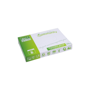 Bio4pack GmbH Bio4Pack Handschuhe, kompostierbar, Umweltfreundlicher Handschuh aus nachwachsenden Rohstoffen, 1 Box = 100 Stück BKE 162