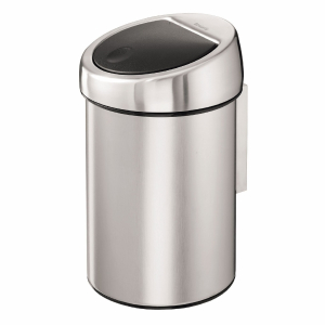 Brabantia NEWICON Touch Bin Wand-Abfallbehälter, 3 l, Mit einfach zu befestigender Wandhalterung aus Edelstahl, matt steel - Fingerprint Proof Brabantia NEWICON Touch Bin Wand-Abfallbehälter, 3 l, Mit einfach zu befestigender Wandhalterung aus Edelstahl, matt steel - Fingerprint Proof