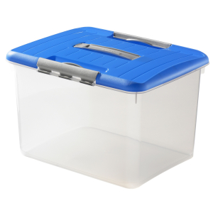 CURVER Optima-Box XL Aufbewahrungsbox, 30 Liter, Aufbewahrungsbox mit Deckel, Farbe: blau/transparent CURVER Optima-Box XL Aufbewahrungsbox, 30 Liter, Aufbewahrungsbox mit Deckel, Farbe: blau/transparent