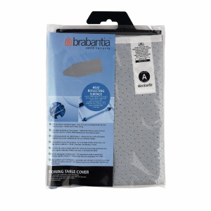 Brabantia Bügeltischbezug A, Baumwolle, mit Metallbeschichtung und 2 mm Schaumstoff, 110 x 30 cm, Silver Brabantia Bügeltischbezug A, Baumwolle, mit Metallbeschichtung und 2 mm Schaumstoff, 110 x 30 cm, Silver