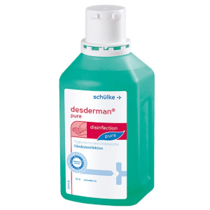Schülke desderman® pure Händedesinfektion, Farbstoff- und parfümfreies alkoholisches Einreibepräparat, 100 ml - Kittelflasche Schülke desderman® pure Händedesinfektion, Farbstoff- und parfümfreies alkoholisches Einreibepräparat, 100 ml - Kittelflasche